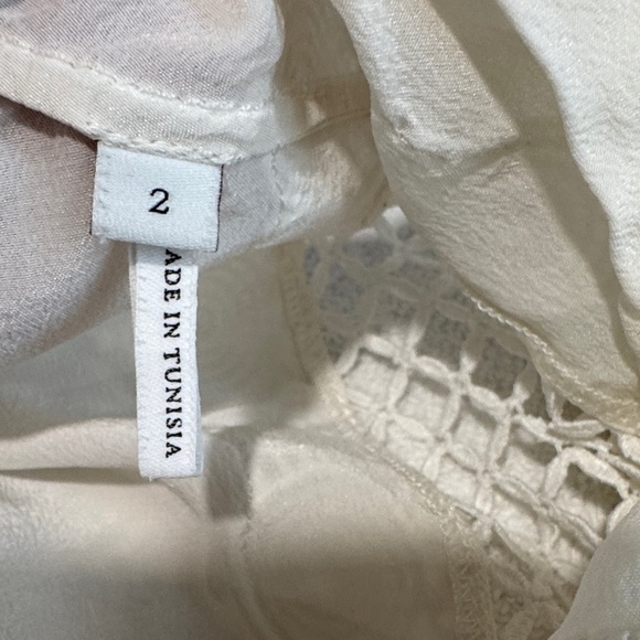 Sandro Ivory Blouse with Crochet Detail - Picture 10 of 10